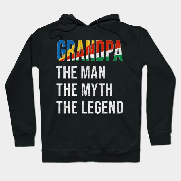 Grand Father Seychellois Grandpa The Man The Myth The Legend - Gift for Seychellois Dad With Roots From  Seychelles Hoodie by Country Flags